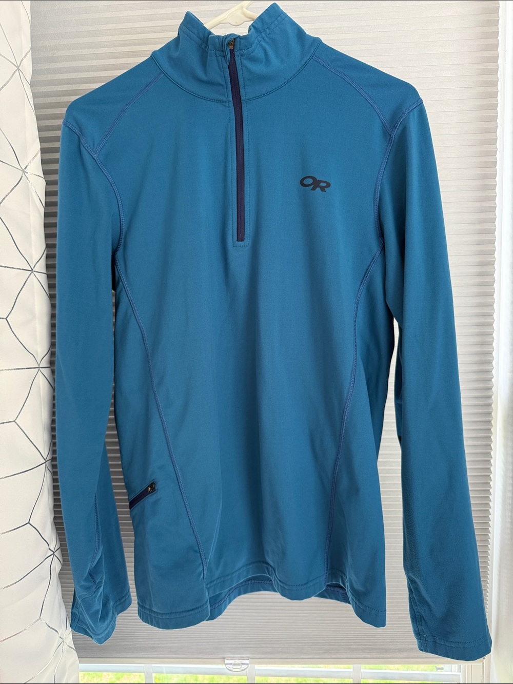 Outdoor Research Teal Green Half-Zip Pullover